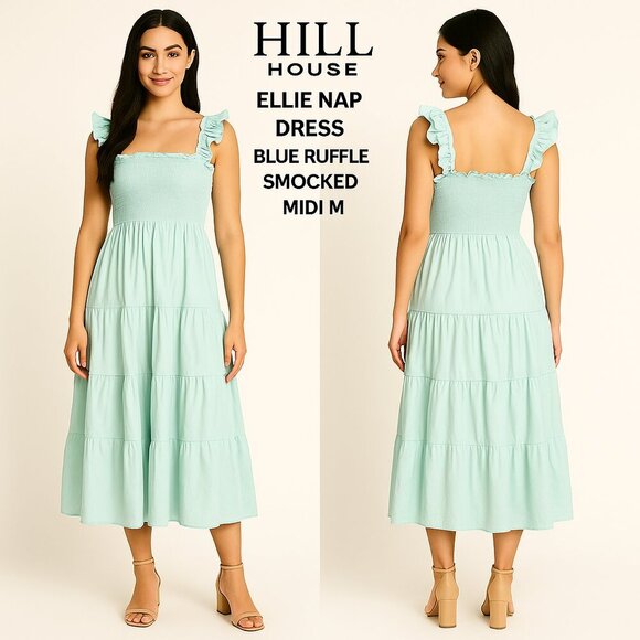 Hill House Ellie Nap Poplin Limited Edition Baby Blue Size Medium - Picture 1 of 11